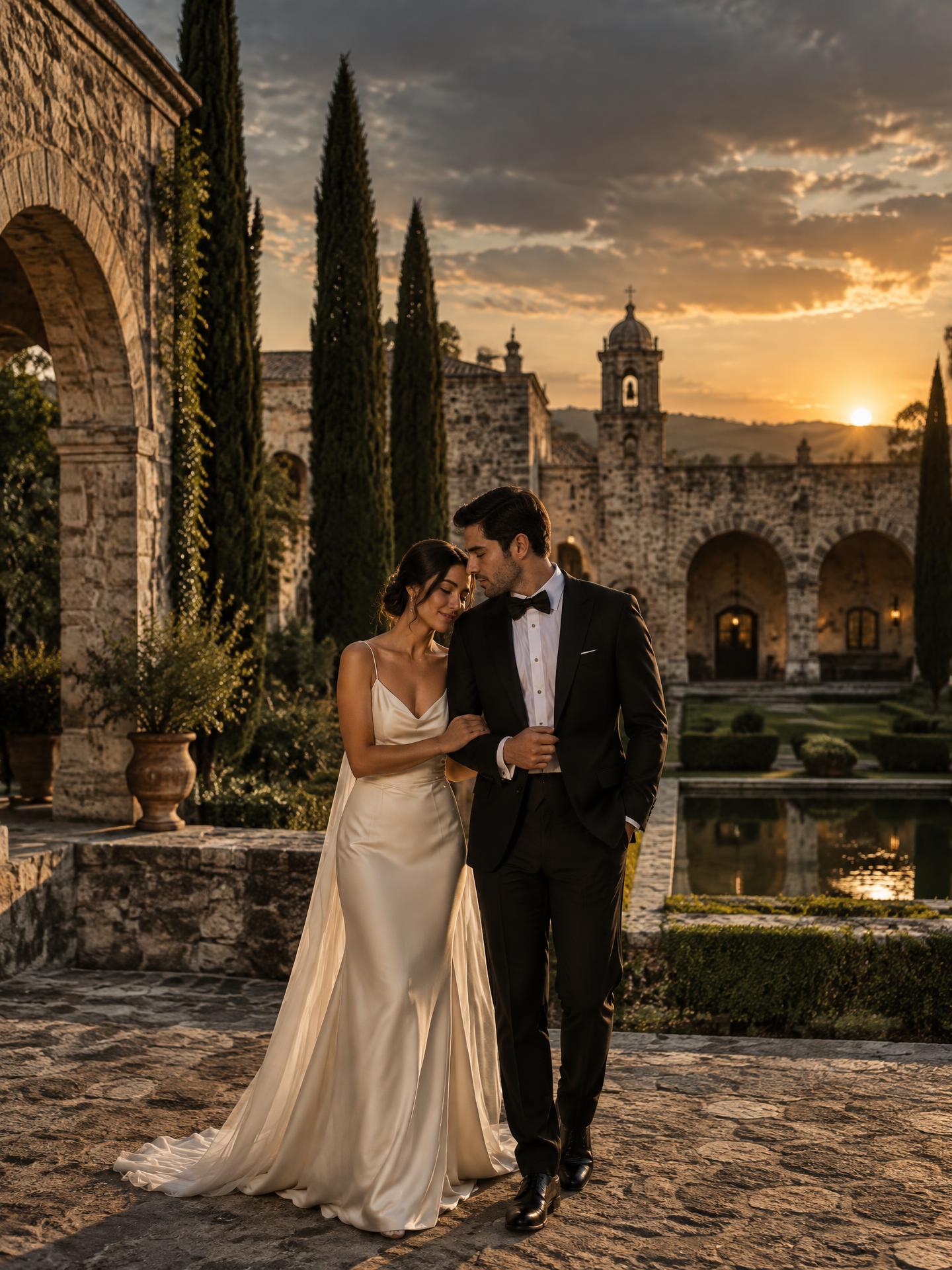 Sofía y Daniel al atardecer